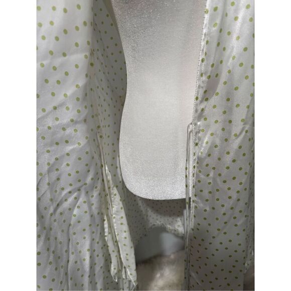Oscar de la Renta green polka dots nightgown M - Picture 7 of 11